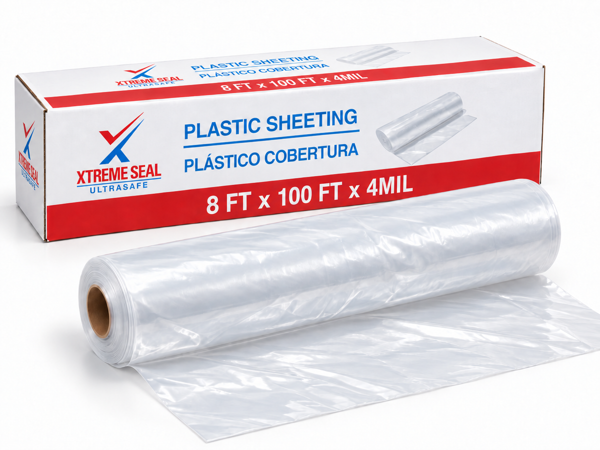 Plastic Sheeting – 8 FT x 100 FT x 4 MIL