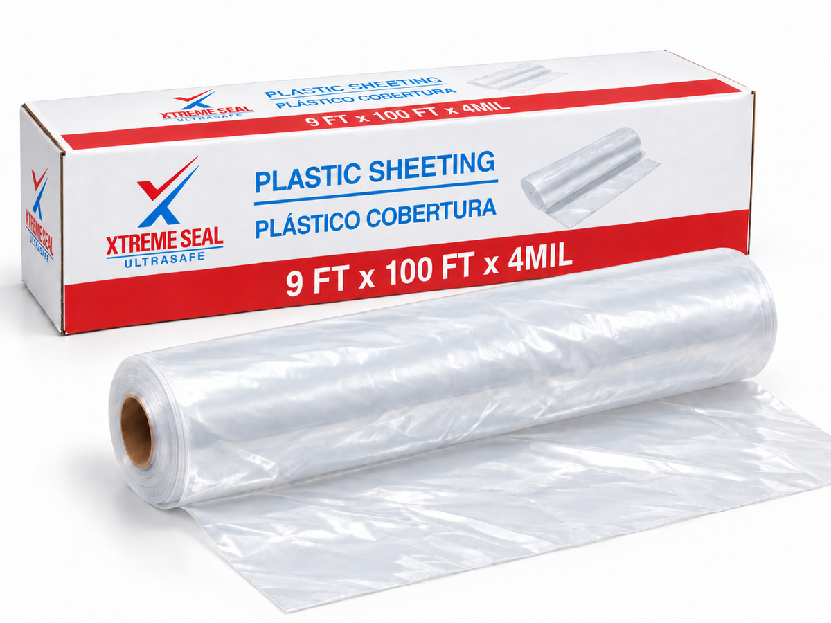 Plastic Sheeting – 9 FT x 100 FT x 4 MIL