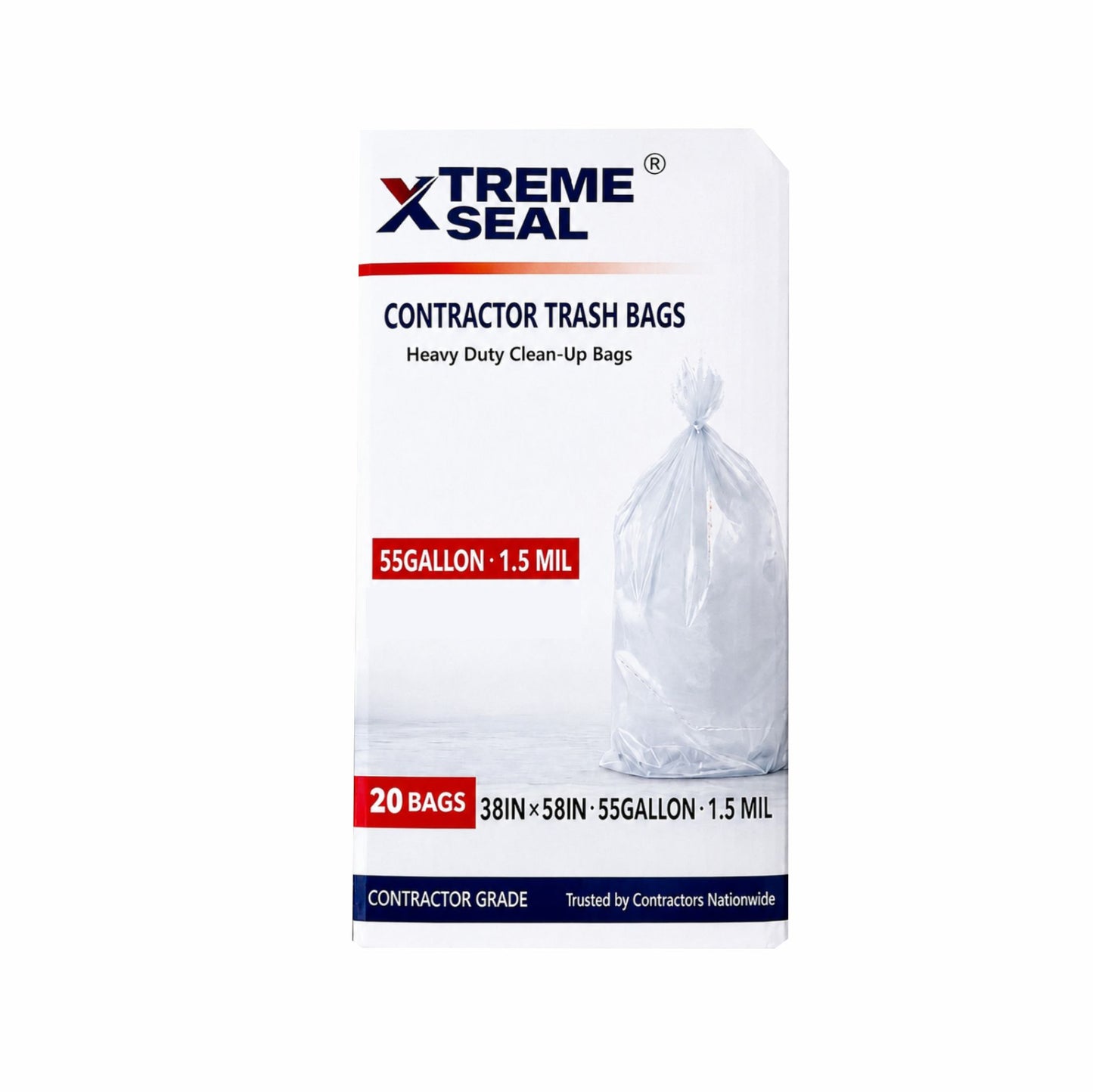 Xtreme Contractor Trash Bags – 55 Gallon