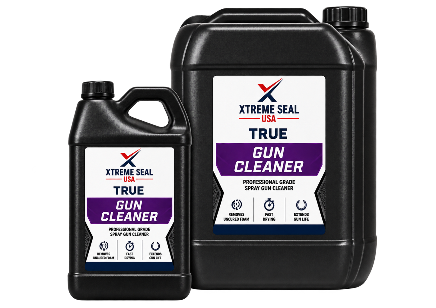 XTREME SEAL USA TRUE GUN CLEANER – Spray Foam Gun Cleaner – 1 & 5 Gallon