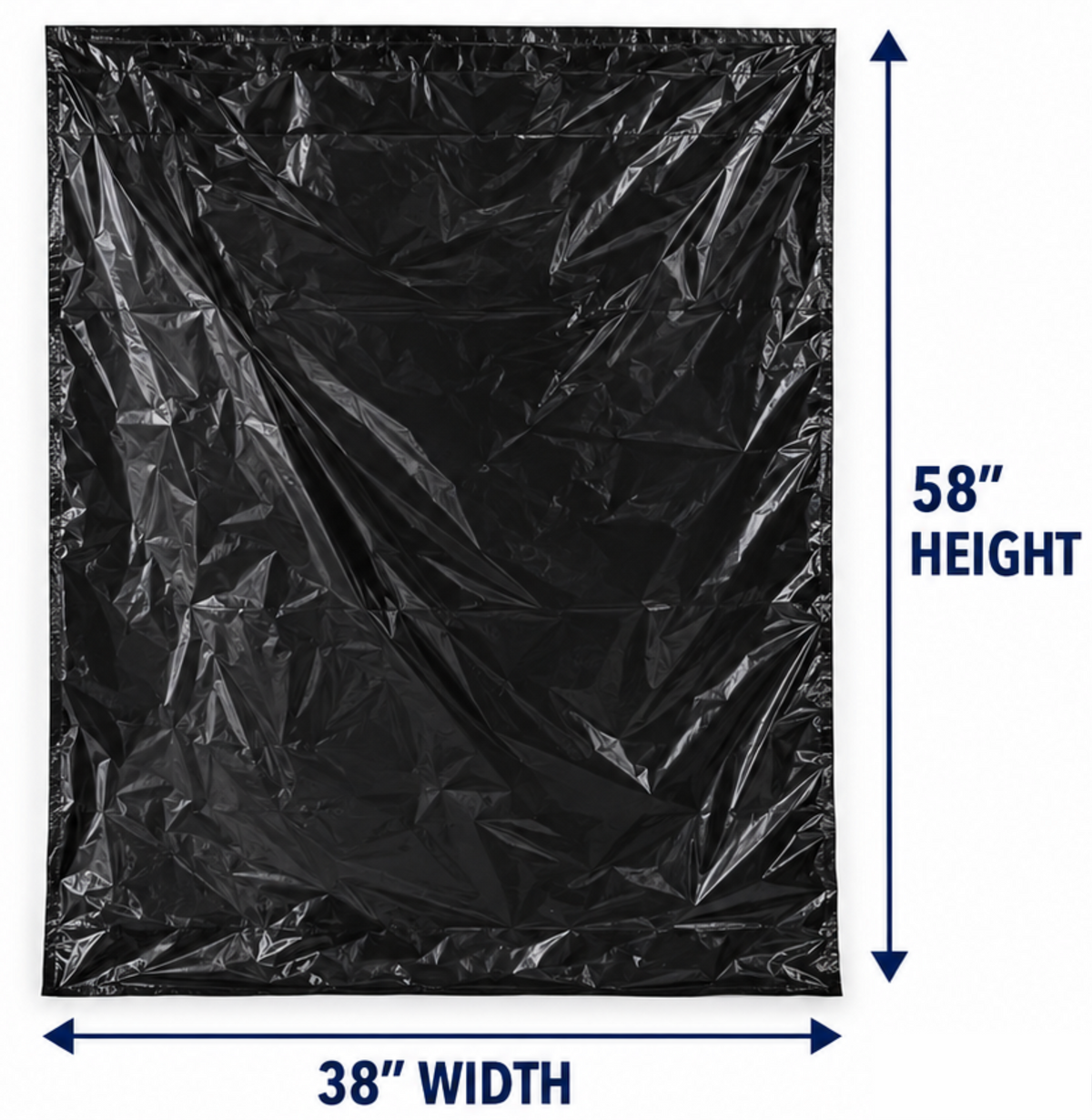 Trash Bags - Black – 55 Gallon – 1.5 Mil