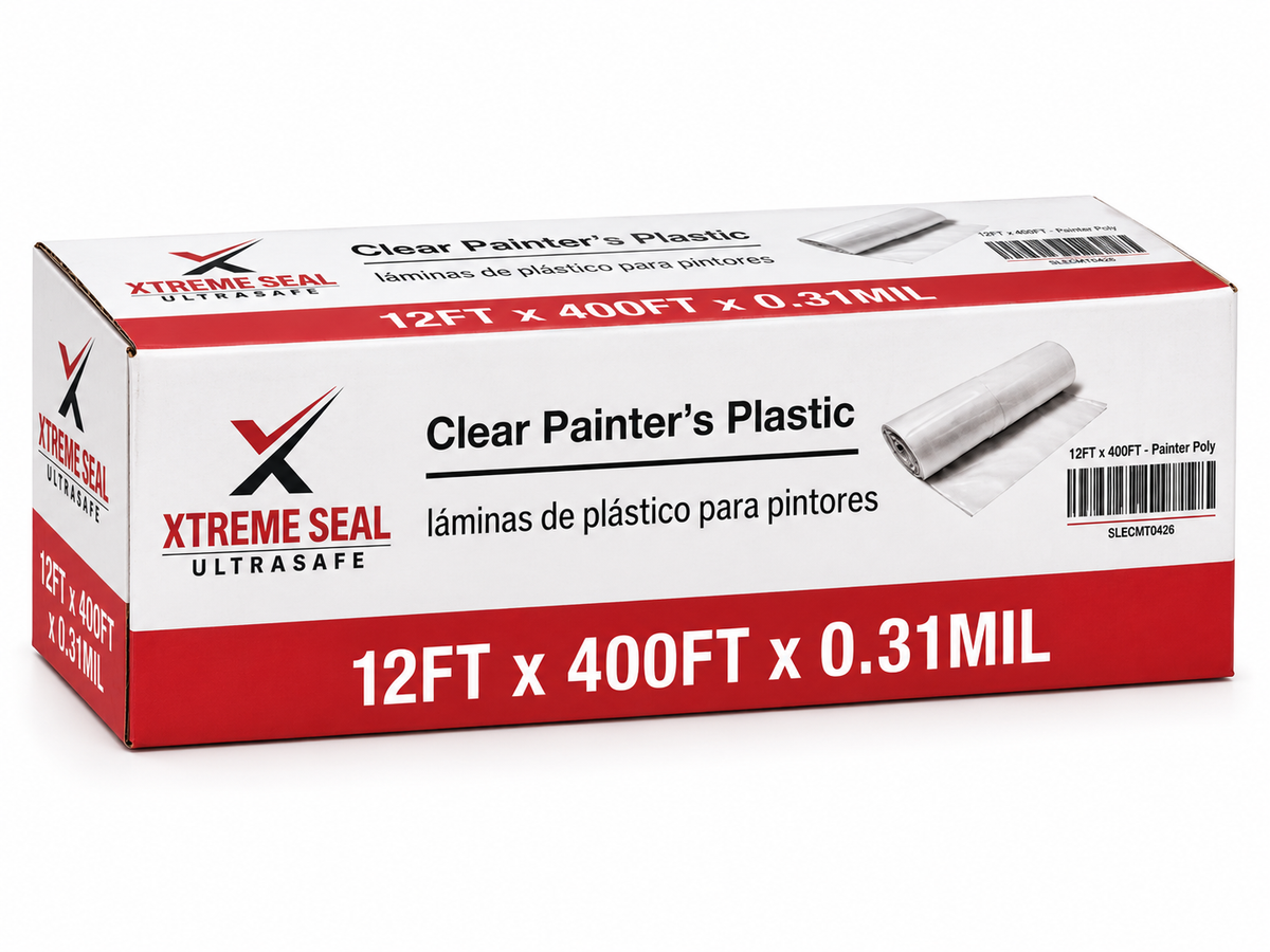 Painter's Plastic,  Clear 0.31 MIL X  (12 ft × 400 ft)