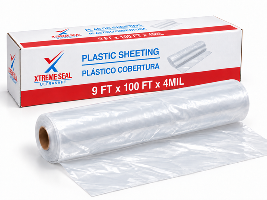 Plastic Sheeting – 9 FT x 100 FT x 4 MIL
