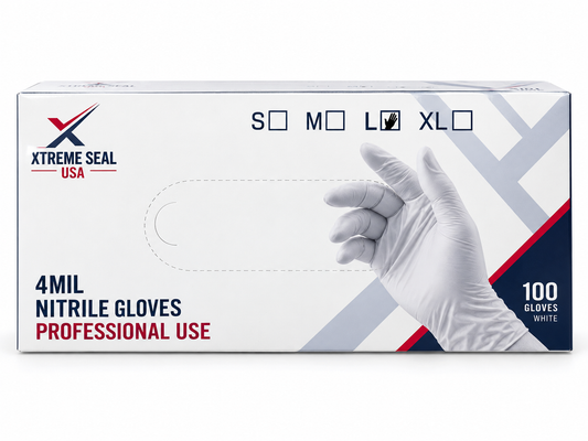 4 MIL Nitrile Gloves – Available Colors: Black & White