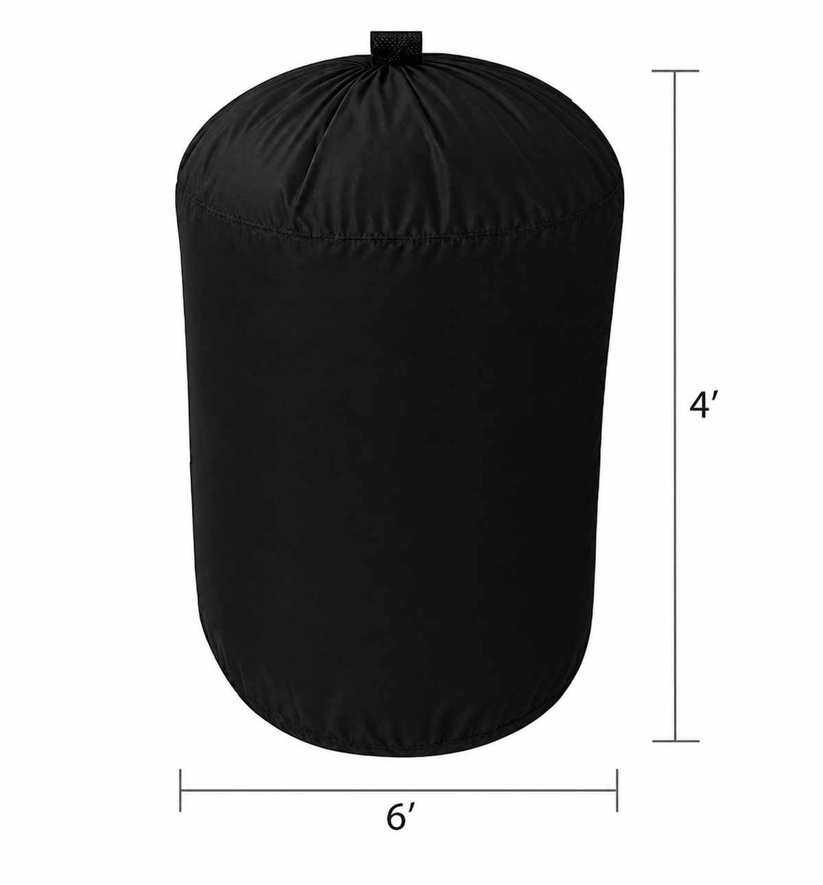 Removal Bag – Black – 4 ft × 6 ft – 118 GSM