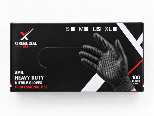 Gloves 8 MIL Heavy Duty Nitrile – Black