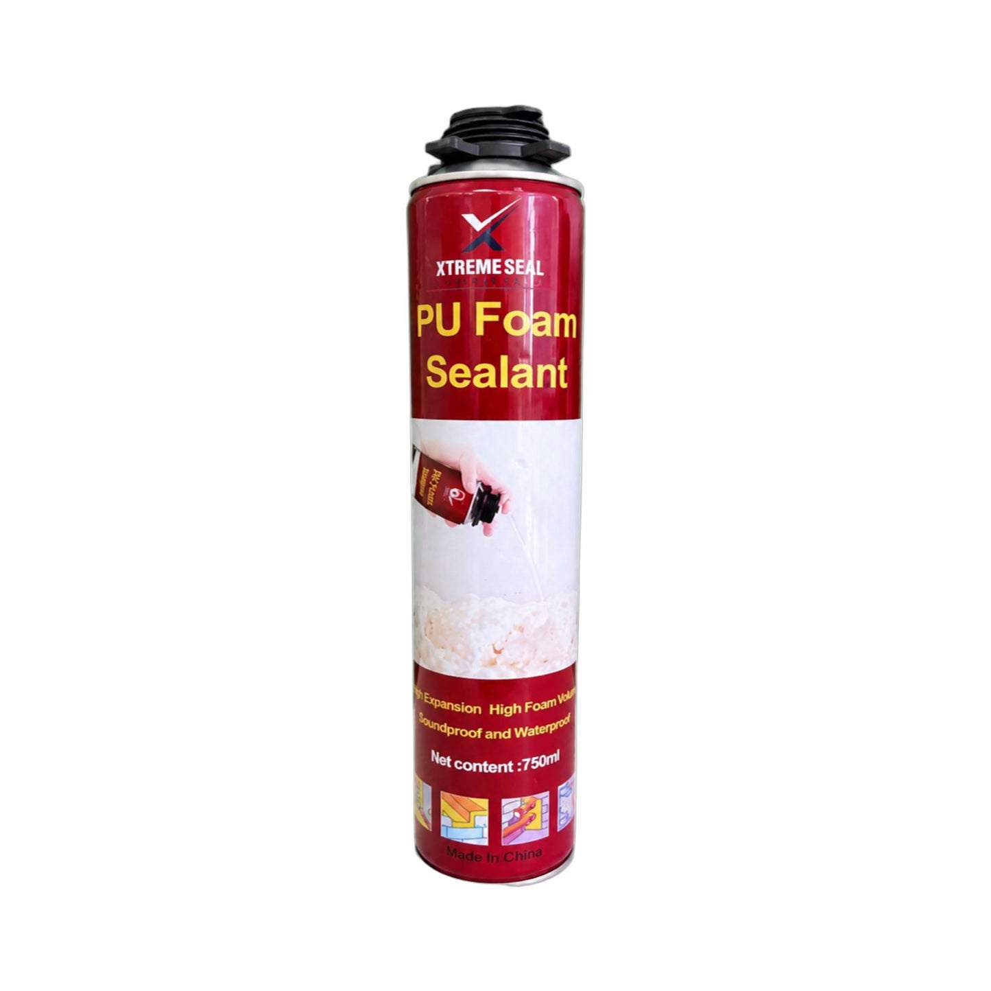 Xtreme Seal PU Foam Sealant  Professional Expanding Polyurethane Foam 750ml
