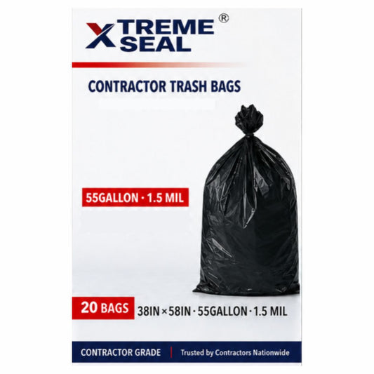 Trash Bags - Black – 55 Gallon – 1.5 Mil