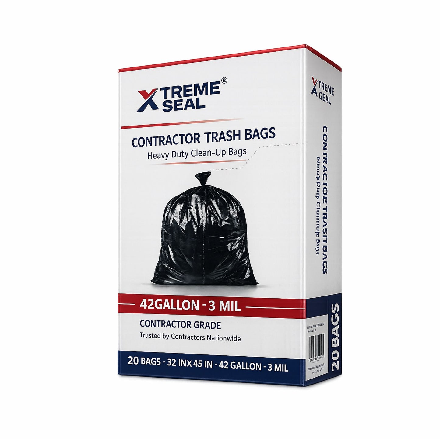 Xtreme Contractor Trash Bags  42 Gallon Heavy Duty