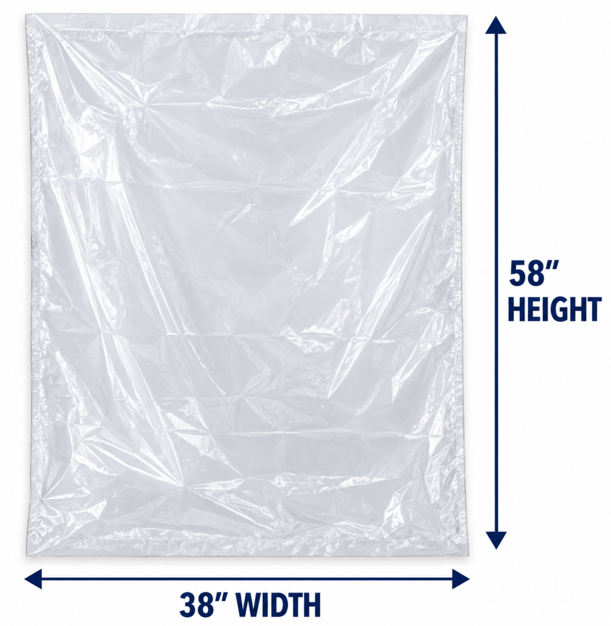 Trash Bags Clear – 55 Gallon – 1.5 Mil