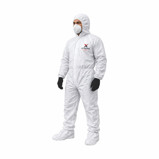 Xtreme Seal Protective Coverall  Disposable Hooded Safety Suit